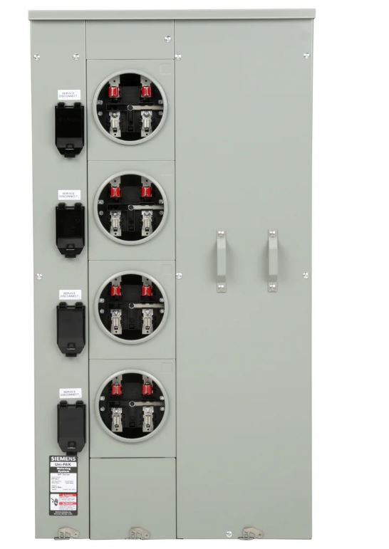 Load image into Gallery viewer, Siemens  400-Amp 4-Jaw 125-Amp Per Position Metering Unit - Ring Type Cover WP4411
