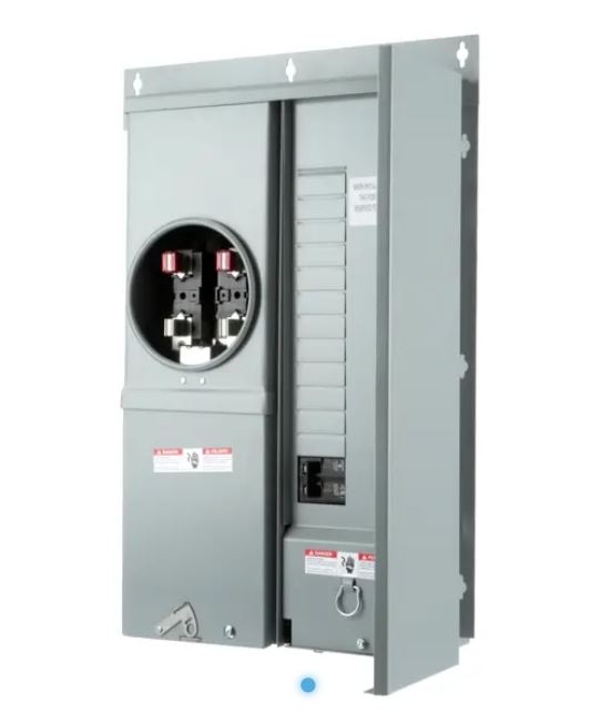 Siemens  Low Voltage Main Breaker Meter Socket and Loadcenter Combination, 120/240 VAC, 125 A, 1 Phase MC1224B1125EFC